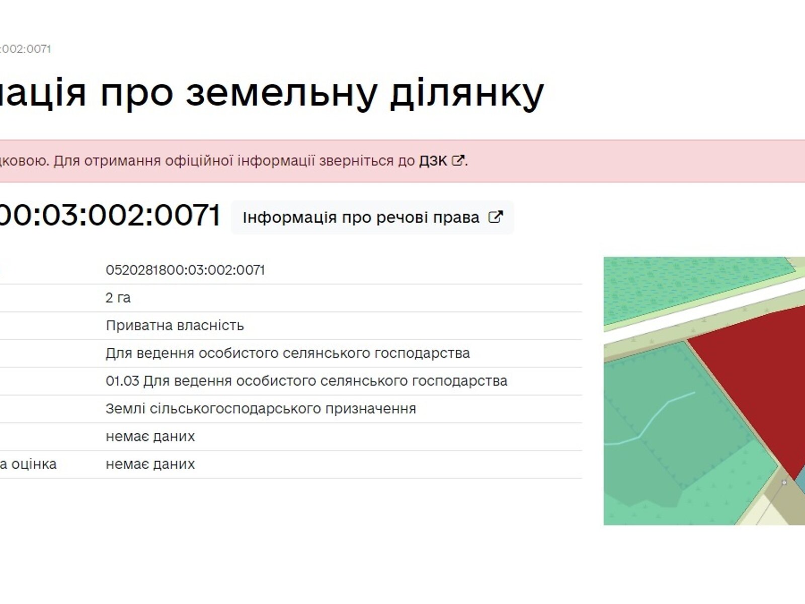 ПЛОЩА - 2 CОТ., ЦІНА - 5 500 $

