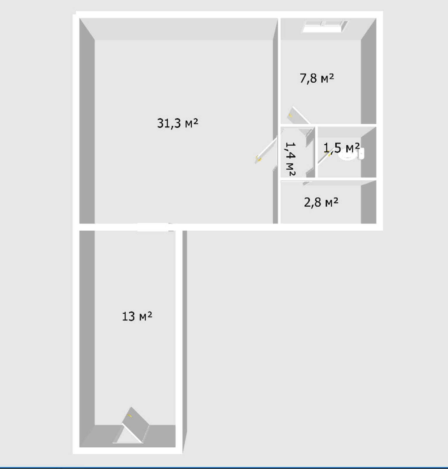 Обʼєкт нерухомості: ПЛОЩА - 58 м², ЦІНА - 1 200 $
, Ленінський — HUBTRUST, Вінниця