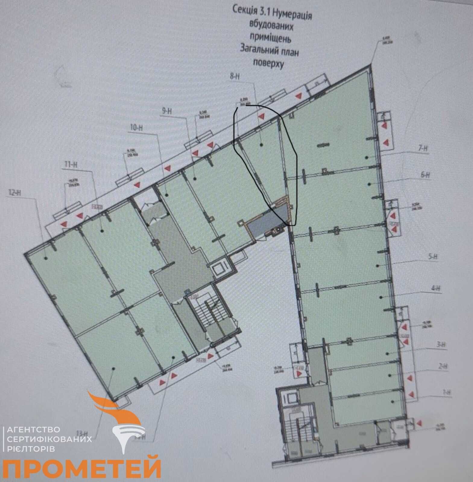 Обʼєкт нерухомості: ПЛОЩА - 23.6 м², ЦІНА - 42 635 $
 — HUBTRUST, Вінниця