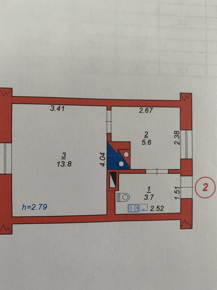 КІМНАТА, ПЛОЩА - 23.1 м², ЦІНА - 9 382 $
