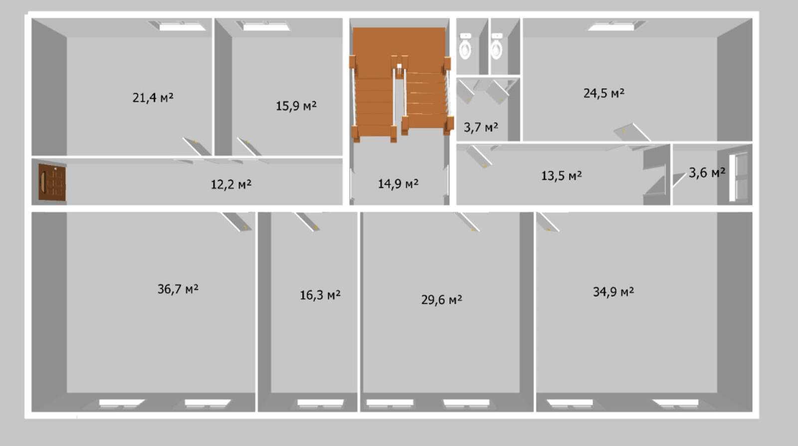 Обʼєкт нерухомості: ПЛОЩА - 229.6 м², ЦІНА - 1 106 $
, Ленінський — HUBTRUST, Вінниця