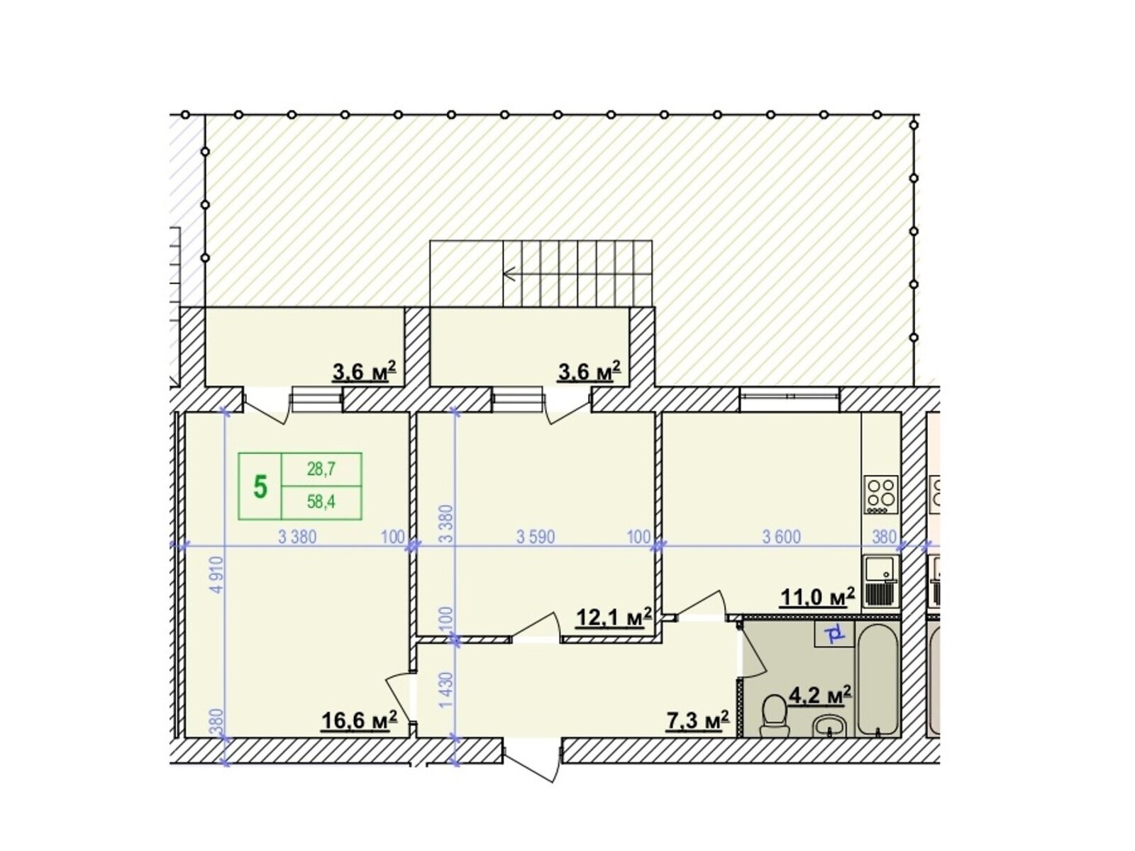 Обʼєкт нерухомості: 2 КІМ. КВАРТИРА, ПЛОЩА - 58.4 м², ЦІНА - 38 000 $
, Тиврівське шосе — HUBTRUST, Вінниця