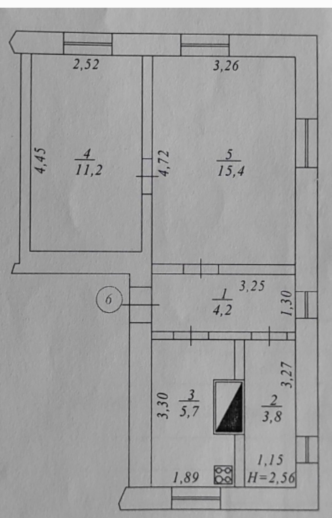 Обʼєкт нерухомості: 2 КІМ. КВАРТИРА, ПЛОЩА - 40.3 м², ЦІНА - 18 500 $
 — HUBTRUST, Вінниця