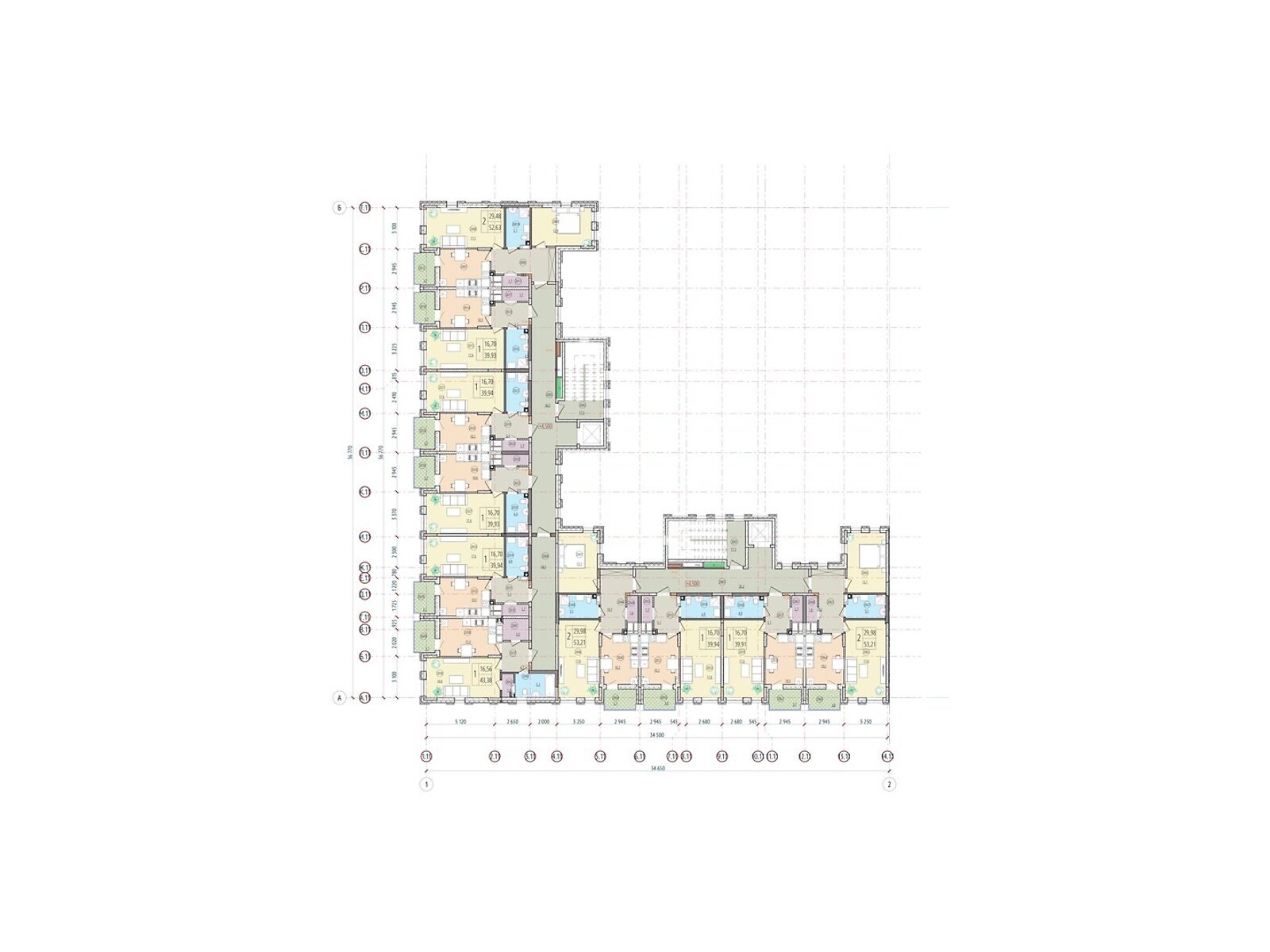 Фото 1 КІМ. КВАРТИРА, ПЛОЩА - 43.62 м², ЦІНА - 40 845 $
, вул. Рибацька у Вінниці