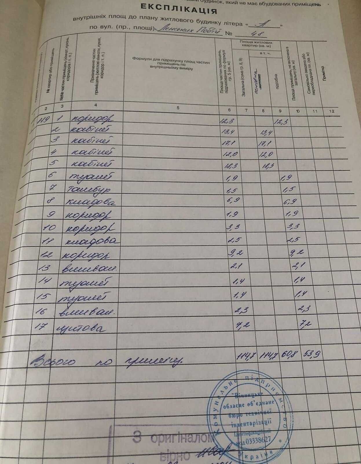 Обʼєкт нерухомості: ПЛОЩА - 130 м², ЦІНА - 842 $
 — HUBTRUST, Вінниця