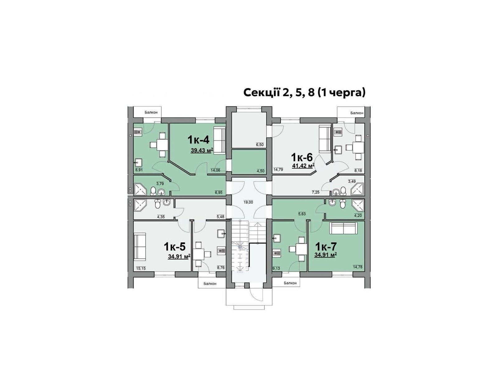 Обʼєкт нерухомості: 1 КІМ. КВАРТИРА, ПЛОЩА - 41.42 м², ЦІНА - 33 756 $
, вул. Каштанова — HUBTRUST, Вінниця