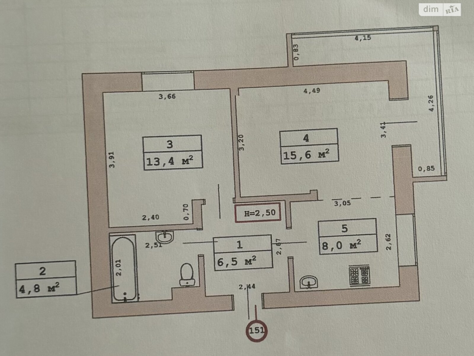 Обʼєкт нерухомості: 2 КІМ. КВАРТИРА, ПЛОЩА - 51 м², ЦІНА - 95 000 $
, просп. Космонавтів — HUBTRUST, Вінниця