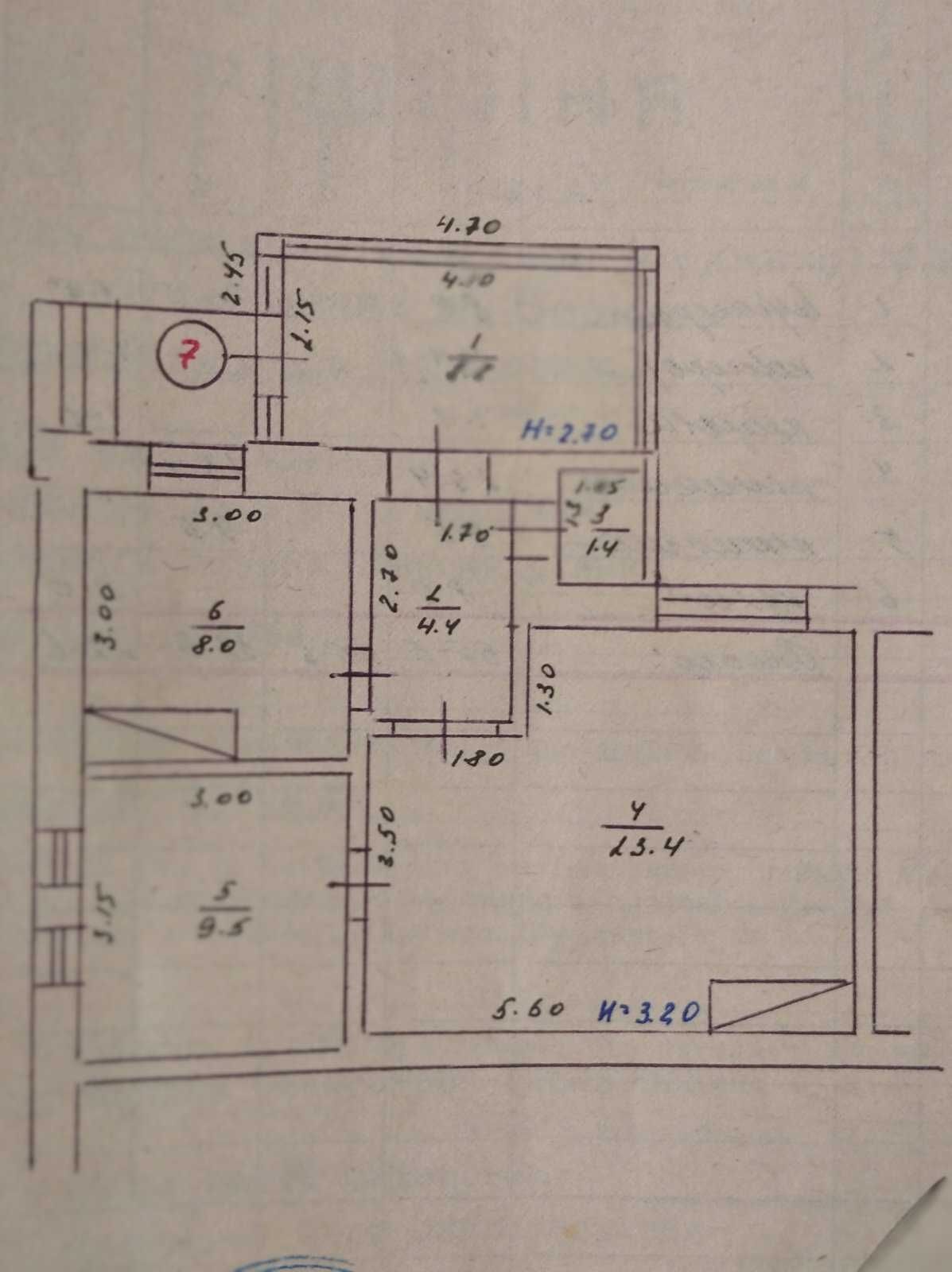 3 КІМ. КВАРТИРА, ПЛОЩА - 56 м², ЦІНА - 14 000 $
