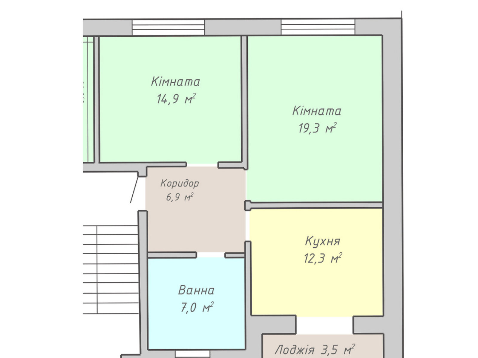 Обʼєкт нерухомості: 2 КІМ. КВАРТИРА, ПЛОЩА - 64 м², ЦІНА - 65 000 $
, вул. Пляжна — HUBTRUST, Вінниця