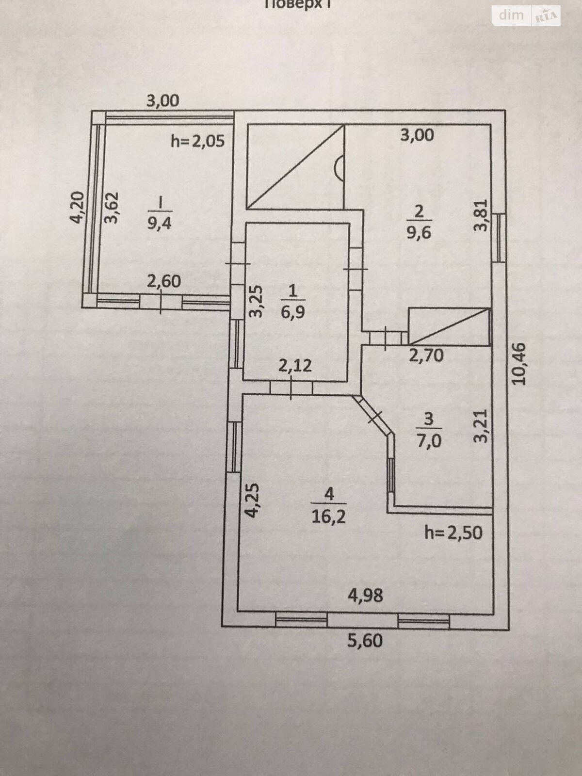 Обʼєкт нерухомості: 3 КІМ. БУДИНОК, ПЛОЩА - 49.1 м², ЦІНА - 5 200 $
 — HUBTRUST, Вінниця
