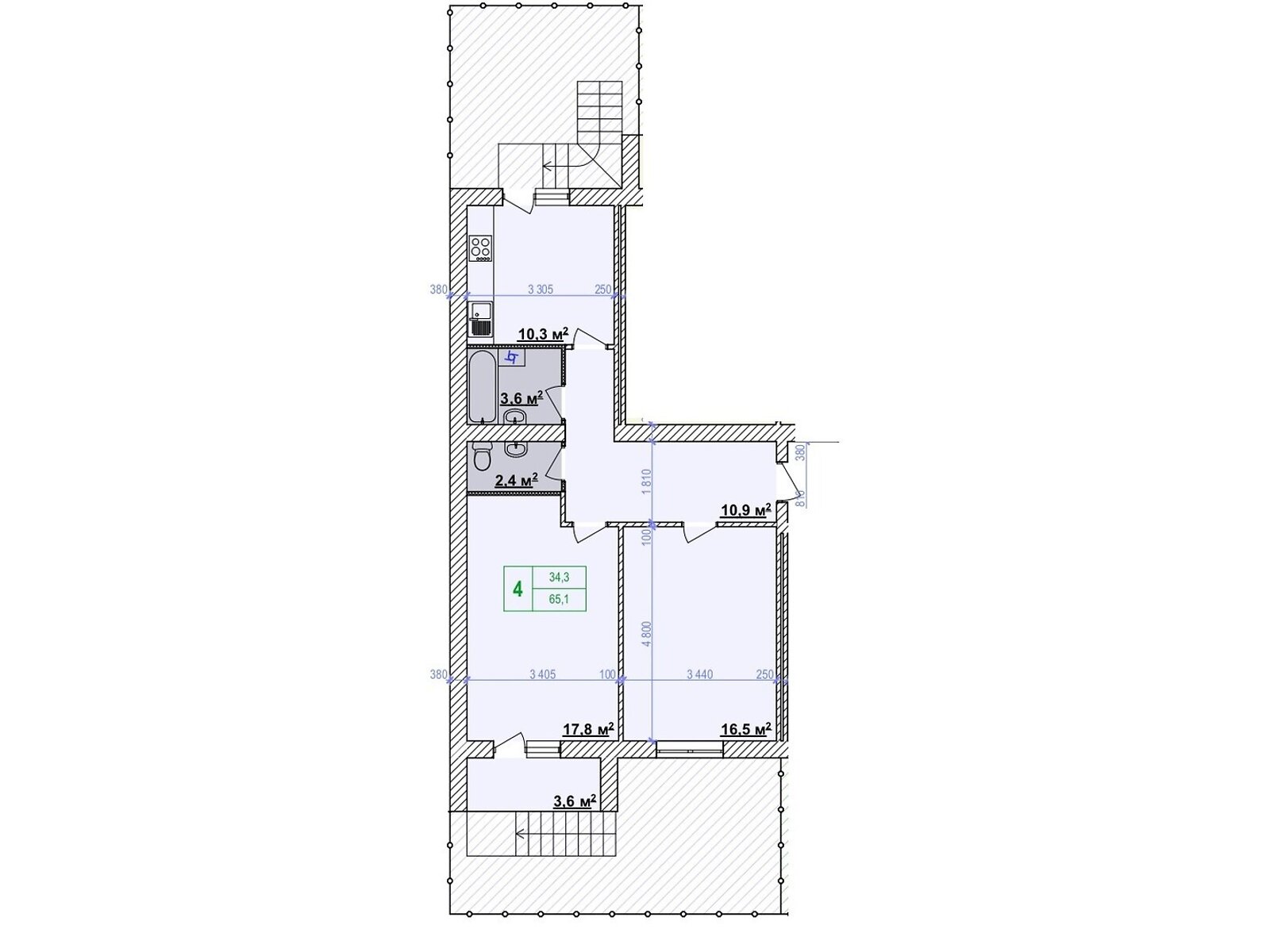 Обʼєкт нерухомості: 2 КІМ. КВАРТИРА, ПЛОЩА - 63.2 м², ЦІНА - 42 000 $
, Тиврівське шосе — HUBTRUST, Вінниця