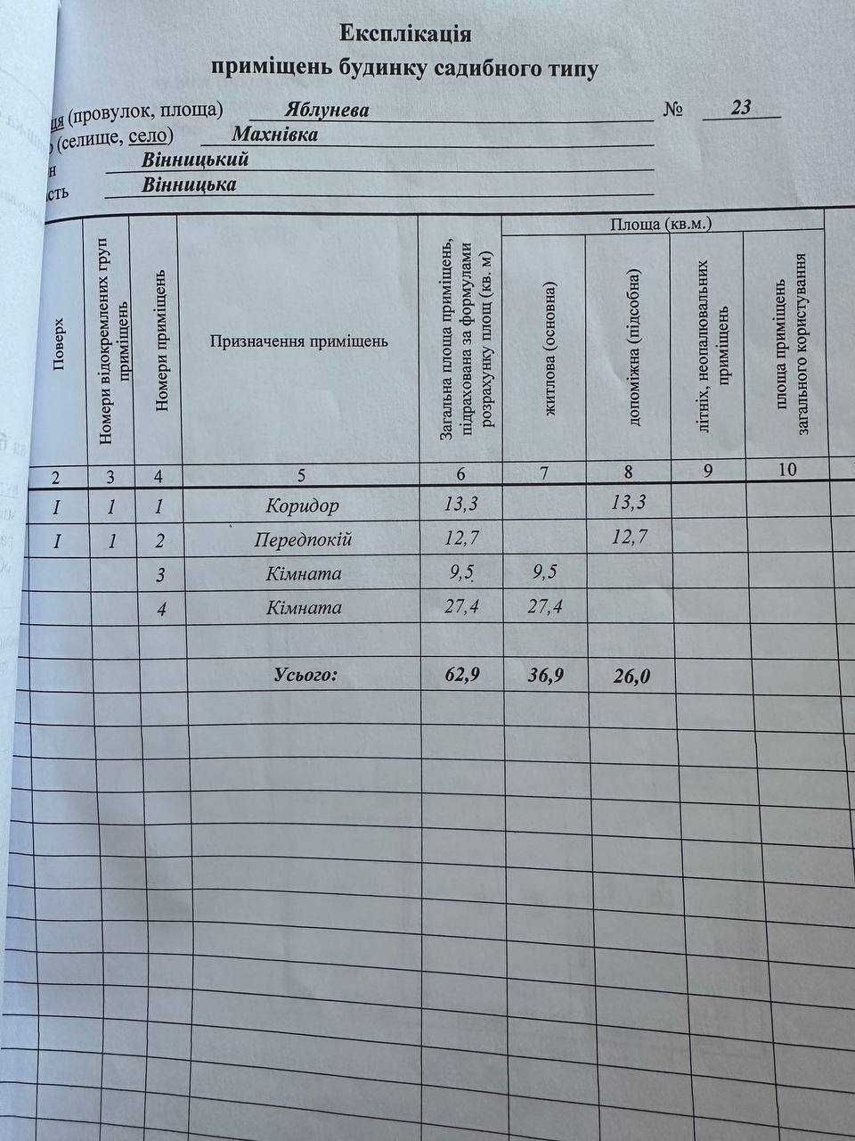Обʼєкт нерухомості: 4 КІМ. БУДИНОК, ПЛОЩА - 63 м², ЦІНА - 16 799 $
 — HUBTRUST, Вінниця