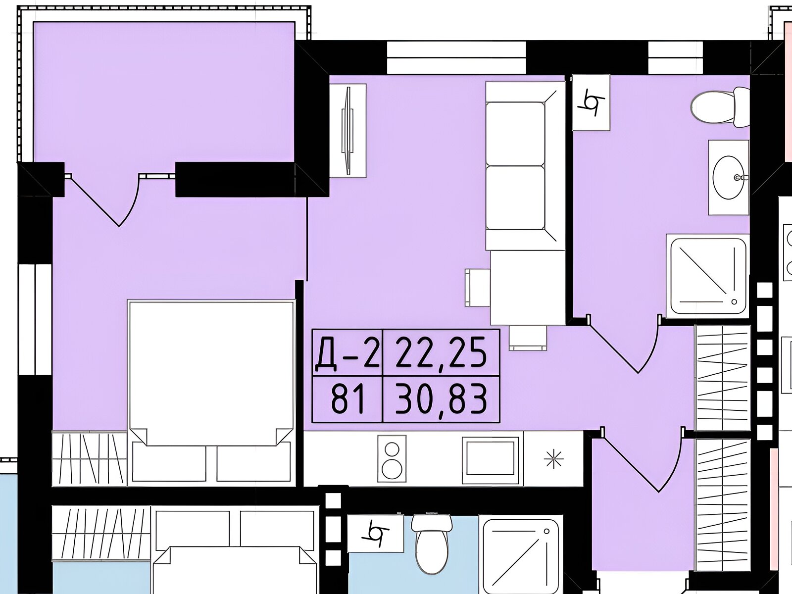 Обʼєкт нерухомості: 1 КІМ. КВАРТИРА, ПЛОЩА - 31.2 м², ЦІНА - 26 000 $
, вул. Сергія Зулінського — HUBTRUST, Вінниця