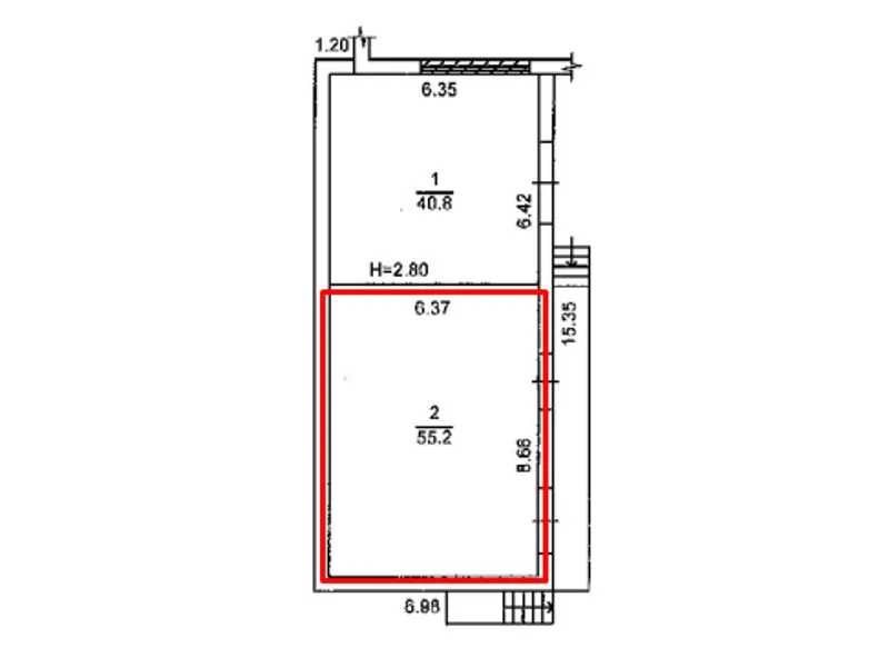 Обʼєкт нерухомості: ПЛОЩА - 55.2 м², ЦІНА - 110 $
 — HUBTRUST, Вінниця