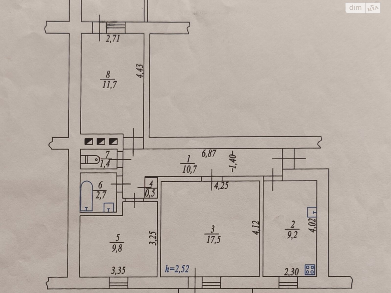 Обʼєкт нерухомості: 3 КІМ. КВАРТИРА, ПЛОЩА - 65.6 м², ЦІНА - 55 000 $
, вул. Соборна(Леніна) — HUBTRUST, Вінниця