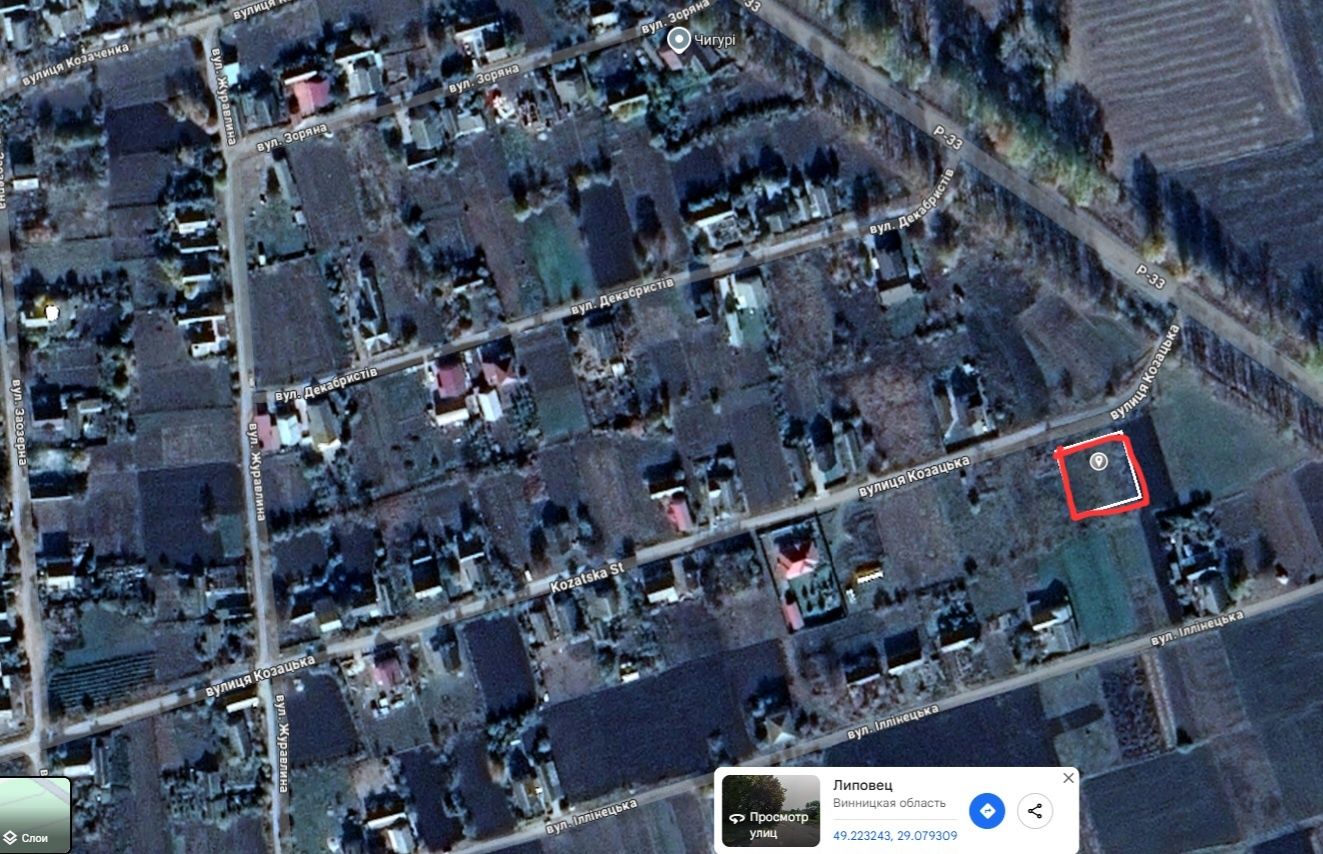 ПЛОЩА - 15 CОТ., ЦІНА - 4 000 $
