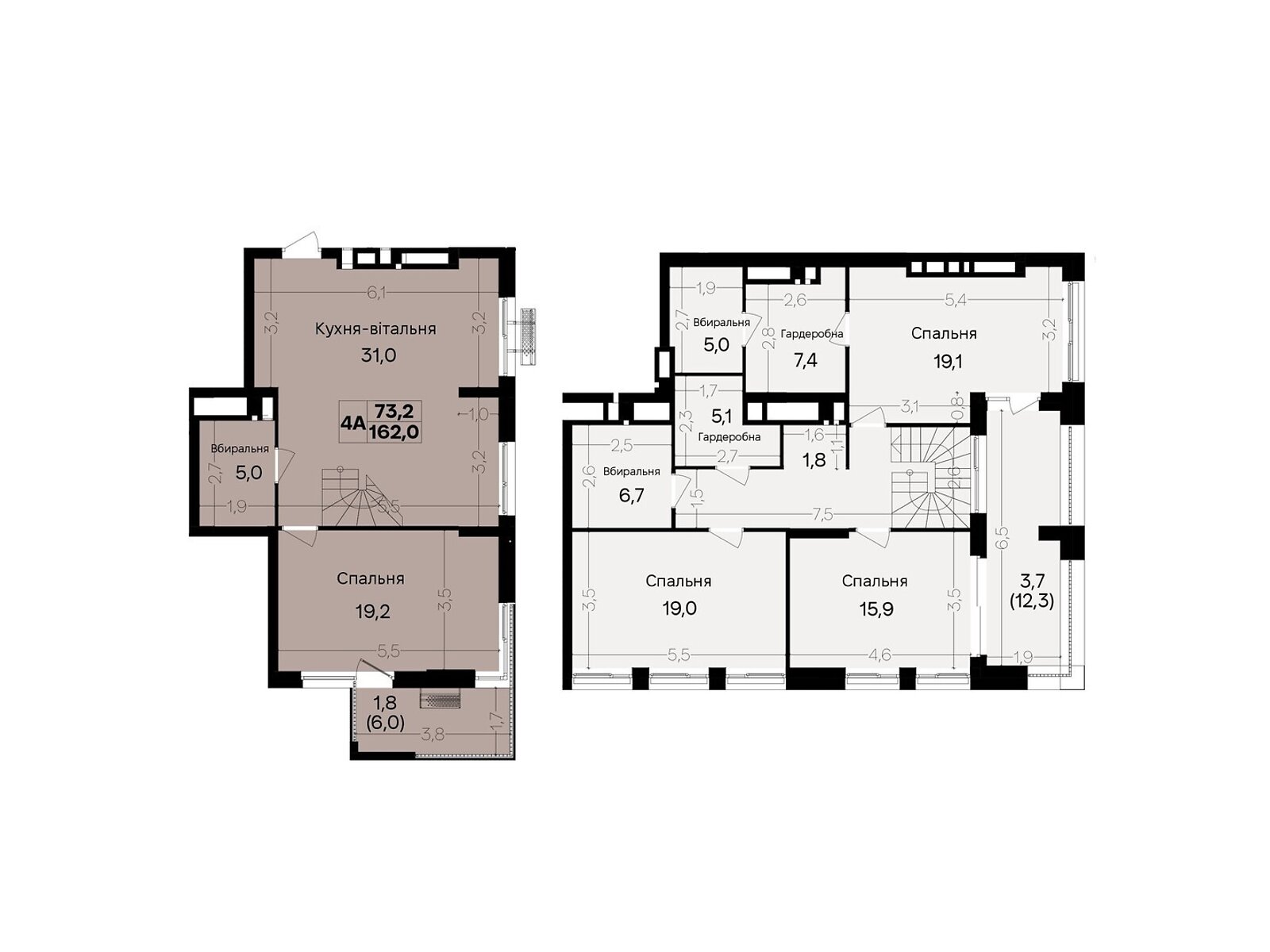 4 КІМ. КВАРТИРА, ПЛОЩА - 162 м², ЦІНА - 186 300 $
, пров. Цегельний