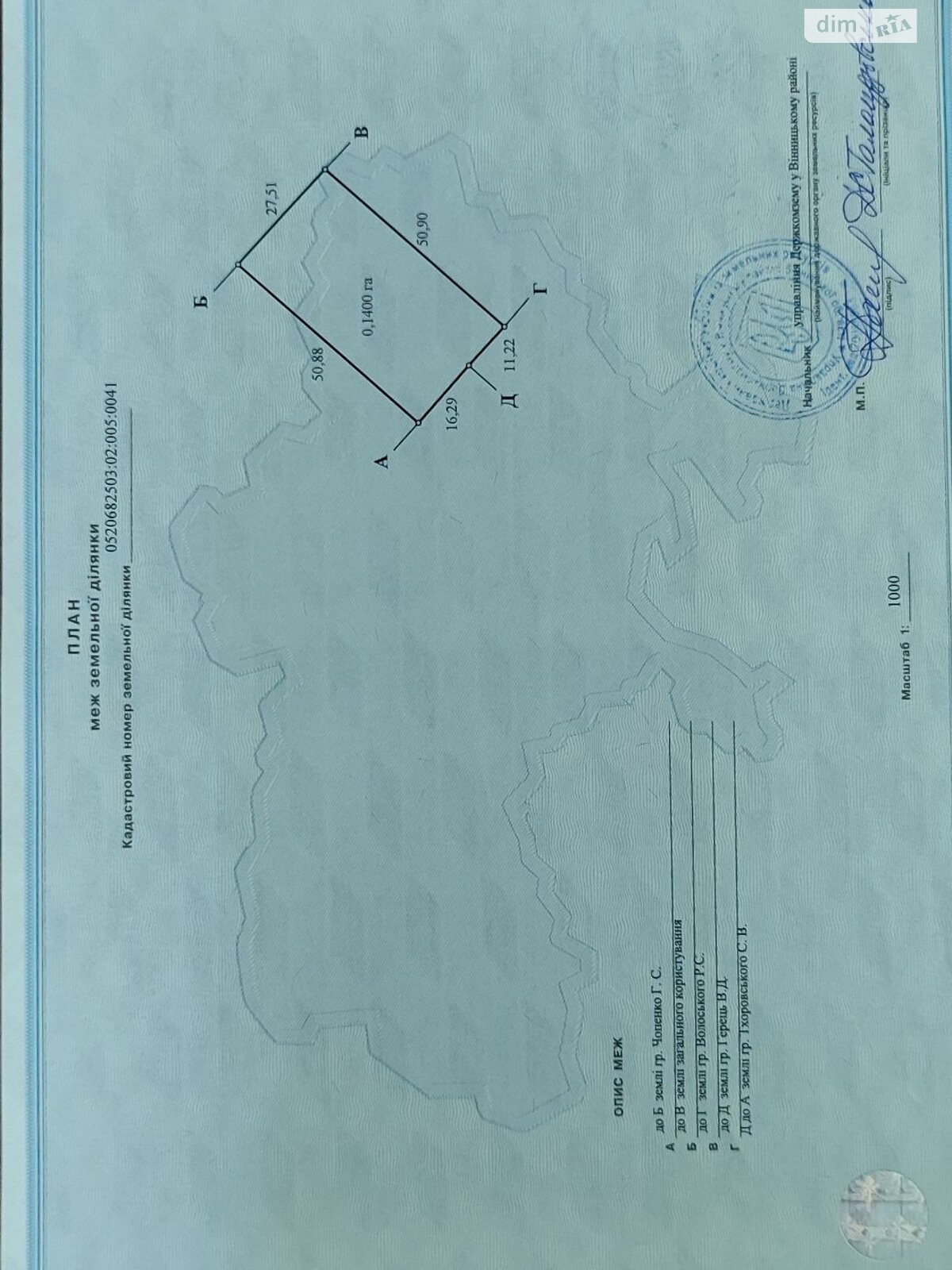 ПЛОЩА - 14 CОТ., ЦІНА - 8 700 $
, вул. Молодіжна