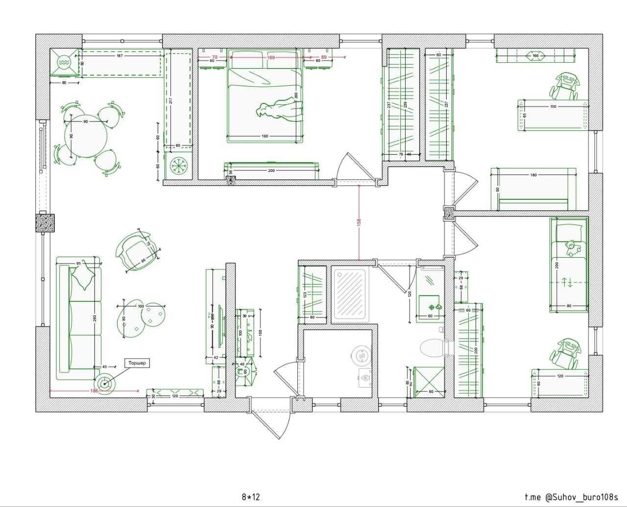 Обʼєкт нерухомості: 3 КІМ. БУДИНОК, ПЛОЩА - 80 м², ЦІНА - 58 000 $
 — HUBTRUST, Вінниця