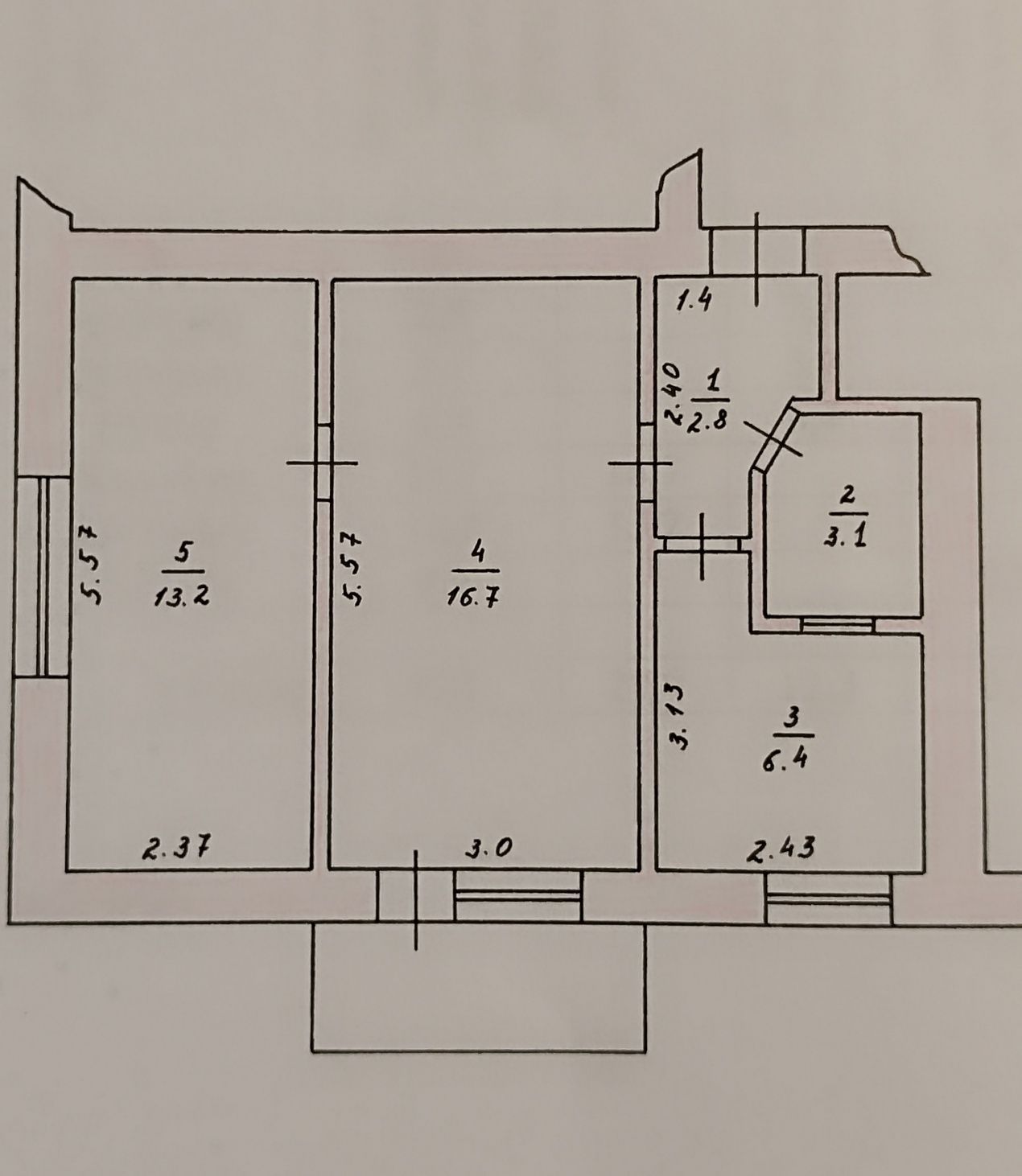 Обʼєкт нерухомості: 2 КІМ. КВАРТИРА, ПЛОЩА - 43 м², ЦІНА - 28 000 $
 — HUBTRUST, Вінниця