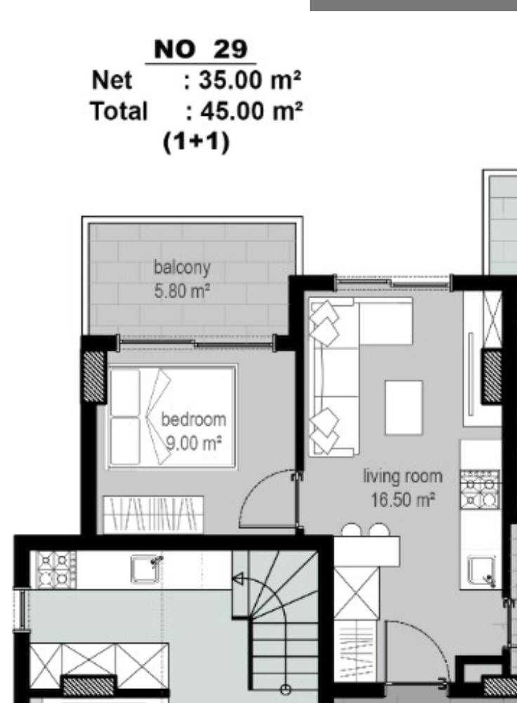 Обʼєкт нерухомості: 1 КІМ. КВАРТИРА, ПЛОЩА - 45 м², ЦІНА - 127 708 $
 — HUBTRUST, Вінниця