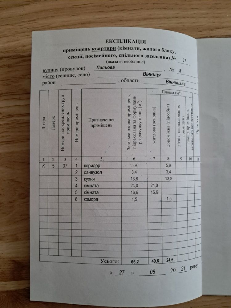 Обʼєкт нерухомості: 2 КІМ.  КВАРТИРА ПЛОЩА – 65 м², ЦІНА – 62 000$, РАЙОН: Словʼянка — HUBTRUST, Вінниця