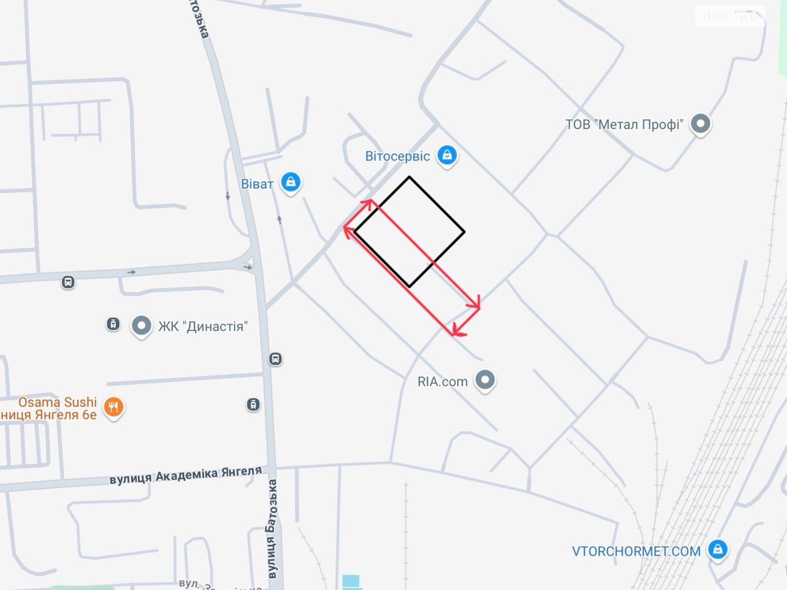 ПЛОЩА - 10000 м², ЦІНА - 2 500 000 $
, вул. Академіка Янгеля