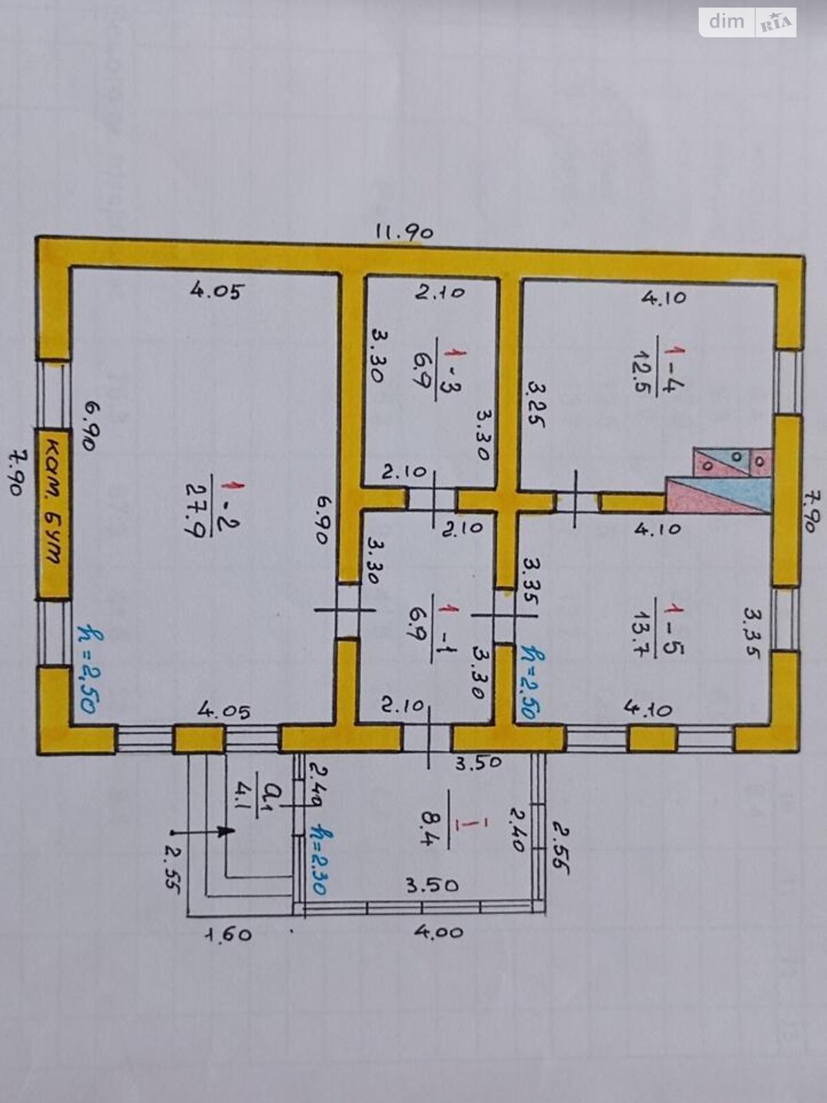 Обʼєкт нерухомості: 4 КІМ. БУДИНОК, ПЛОЩА - 76.3 м², ЦІНА - 10 000 $
, пров. Франка Івана — HUBTRUST, Вінниця