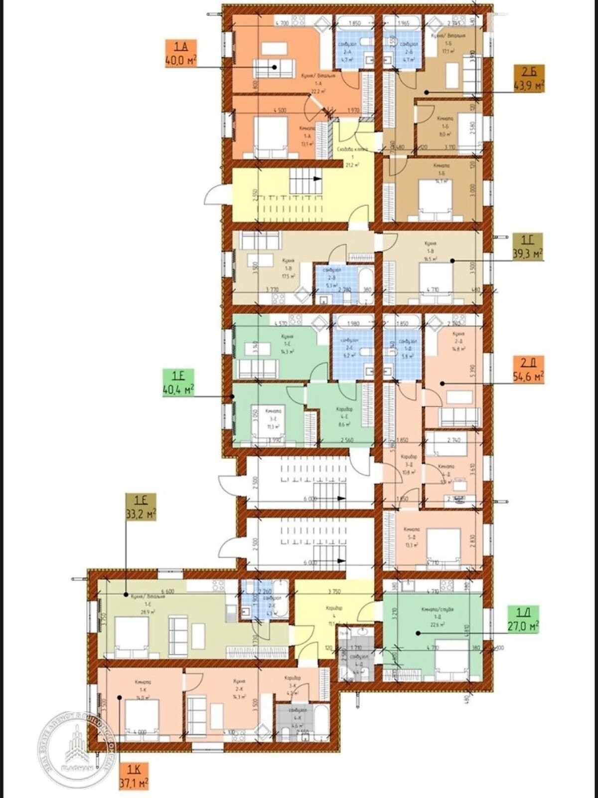 Обʼєкт нерухомості: 1 КІМ. КВАРТИРА, ПЛОЩА - 39.3 м², ЦІНА - 35 370 $
, вул. Шевченка — HUBTRUST, Вінниця