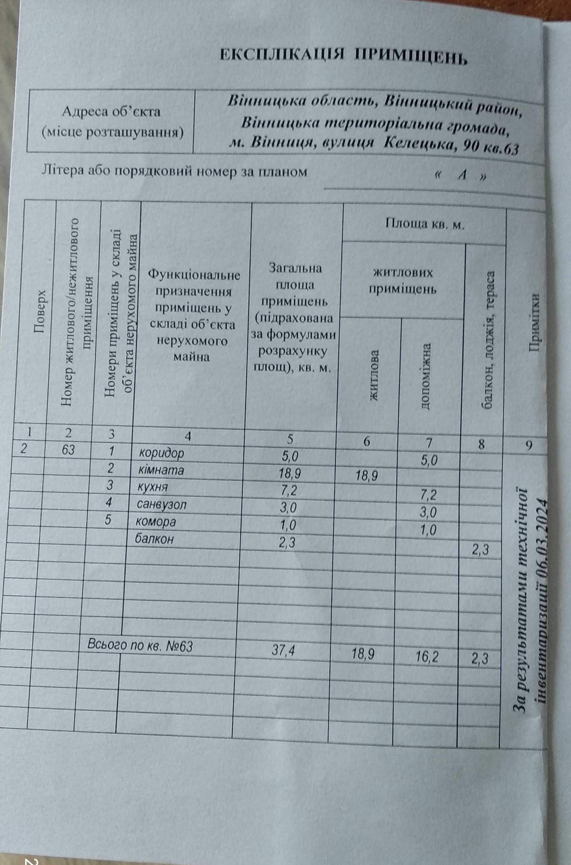 Обʼєкт нерухомості: 1 КІМ.  КВАРТИРА ПЛОЩА – 38 м², ЦІНА – 48 000$, РАЙОН: Вишенька — HUBTRUST, Вінниця
