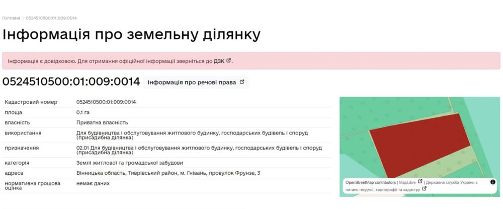 Обʼєкт нерухомості: ПЛОЩА – 10 сот., ЦІНА – 12 000$, РАЙОН: Гнівань — HUBTRUST, Вінниця
