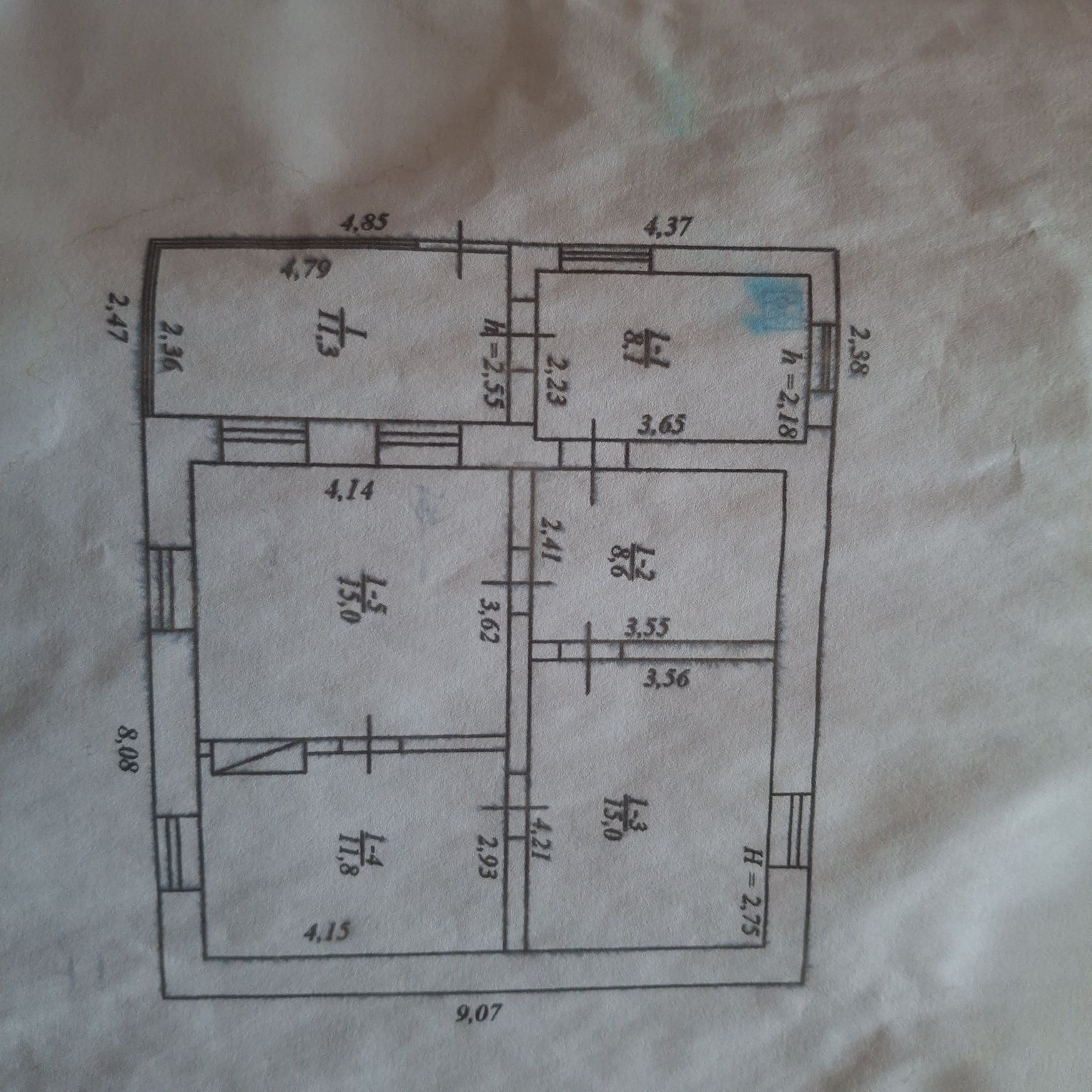 4 КІМ. БУДИНОК, ПЛОЩА - 69.8 м², ЦІНА - 27 500 $
