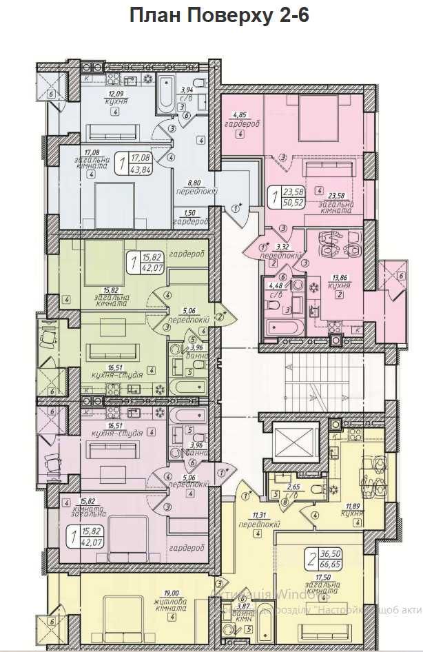 Обʼєкт нерухомості: 1 КІМ.  КВАРТИРА ПЛОЩА – 44 м², ЦІНА – 43 000$, РАЙОН: Барське шосе — HUBTRUST, Вінниця